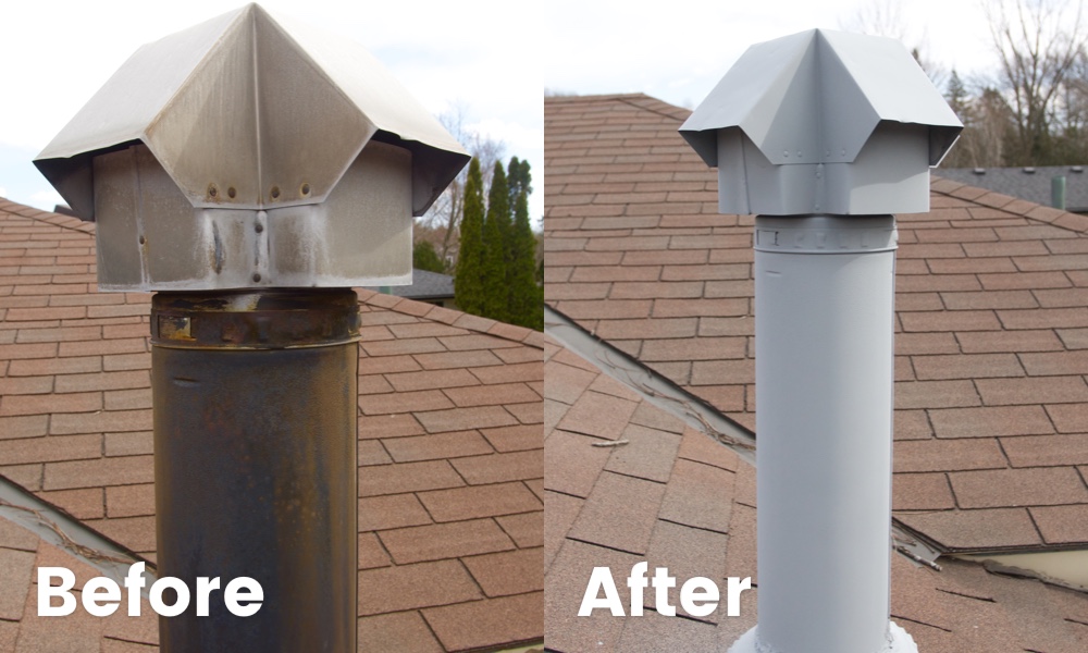 Maintenance completed to ensure the B-vent doesn’t deteriorate due to wear and tear, and elements.